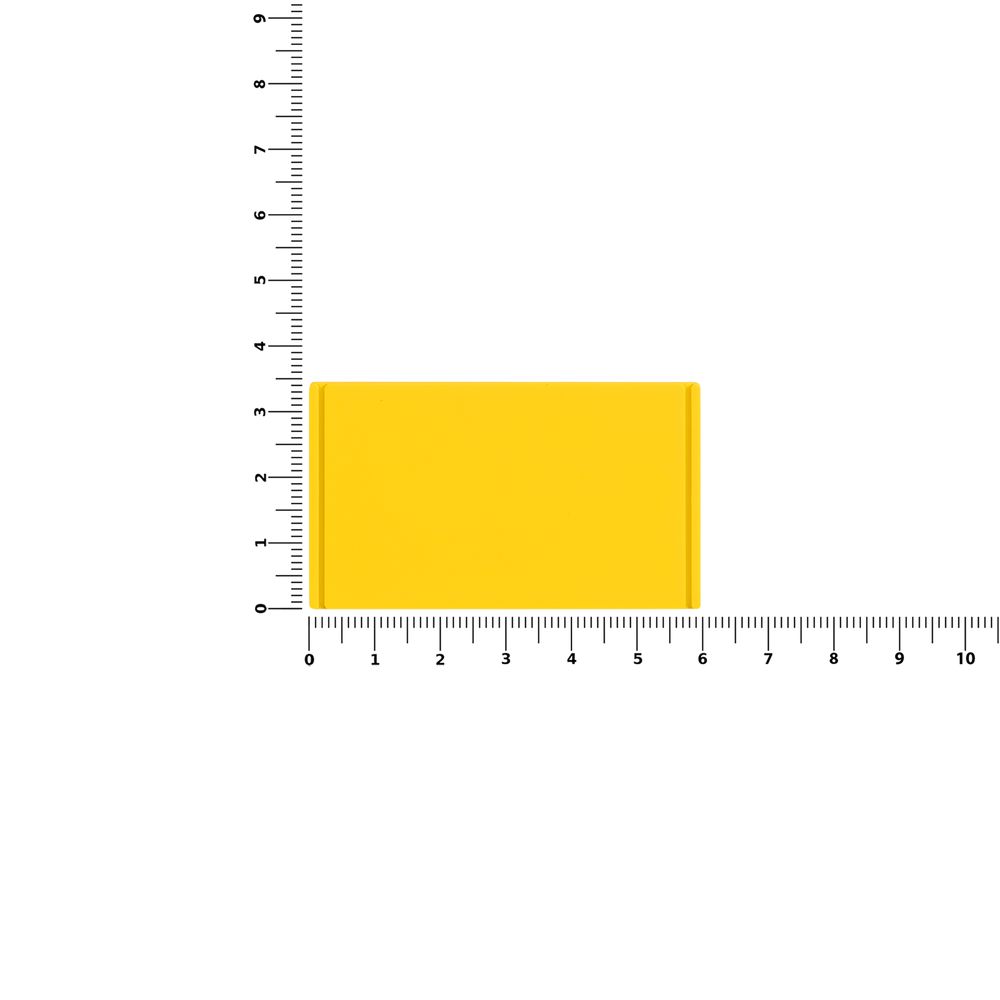 Лейбл из ПВХ Dzeta, M, желтый