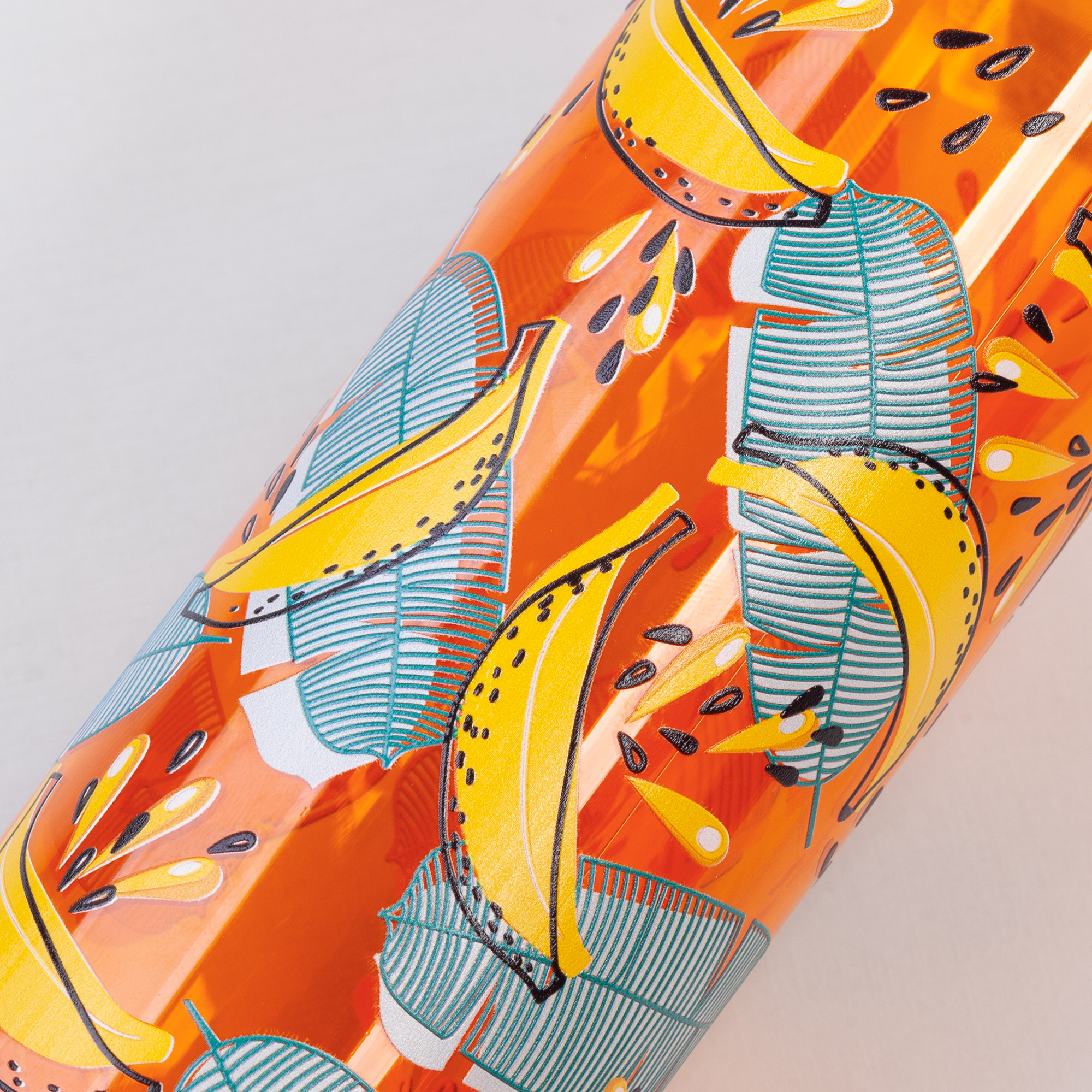 Бутылка для воды "Vita" с нанесением "Бананы" 600 мл, оранжевая