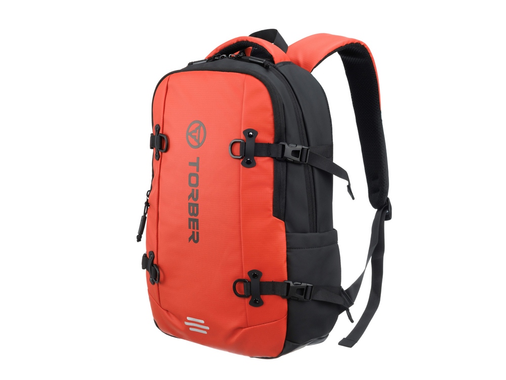 Рюкзак спортивный TORBER Xtreme 18, оранжевый/чёрный, 31 х 12 х 46 см, 17л