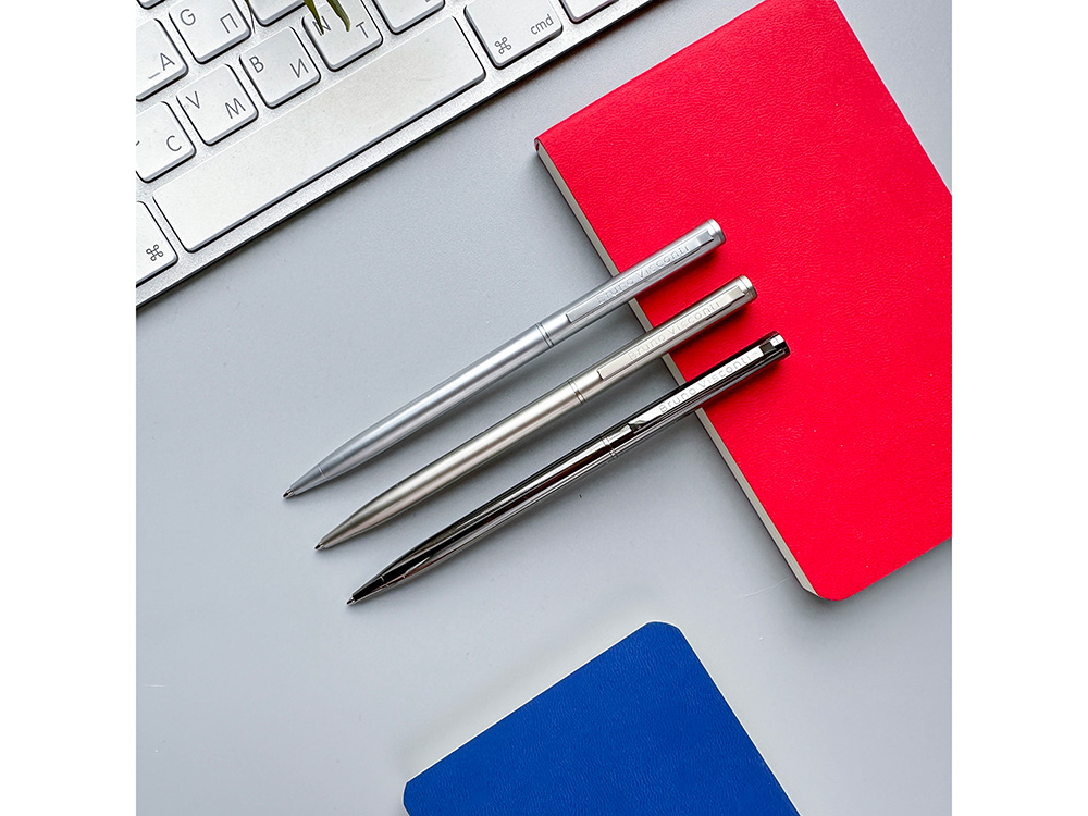 Ручка шариковая автоматическая BrunoVisconti® PALERMO цвет корпуса вороненая сталь, 0.7 мм