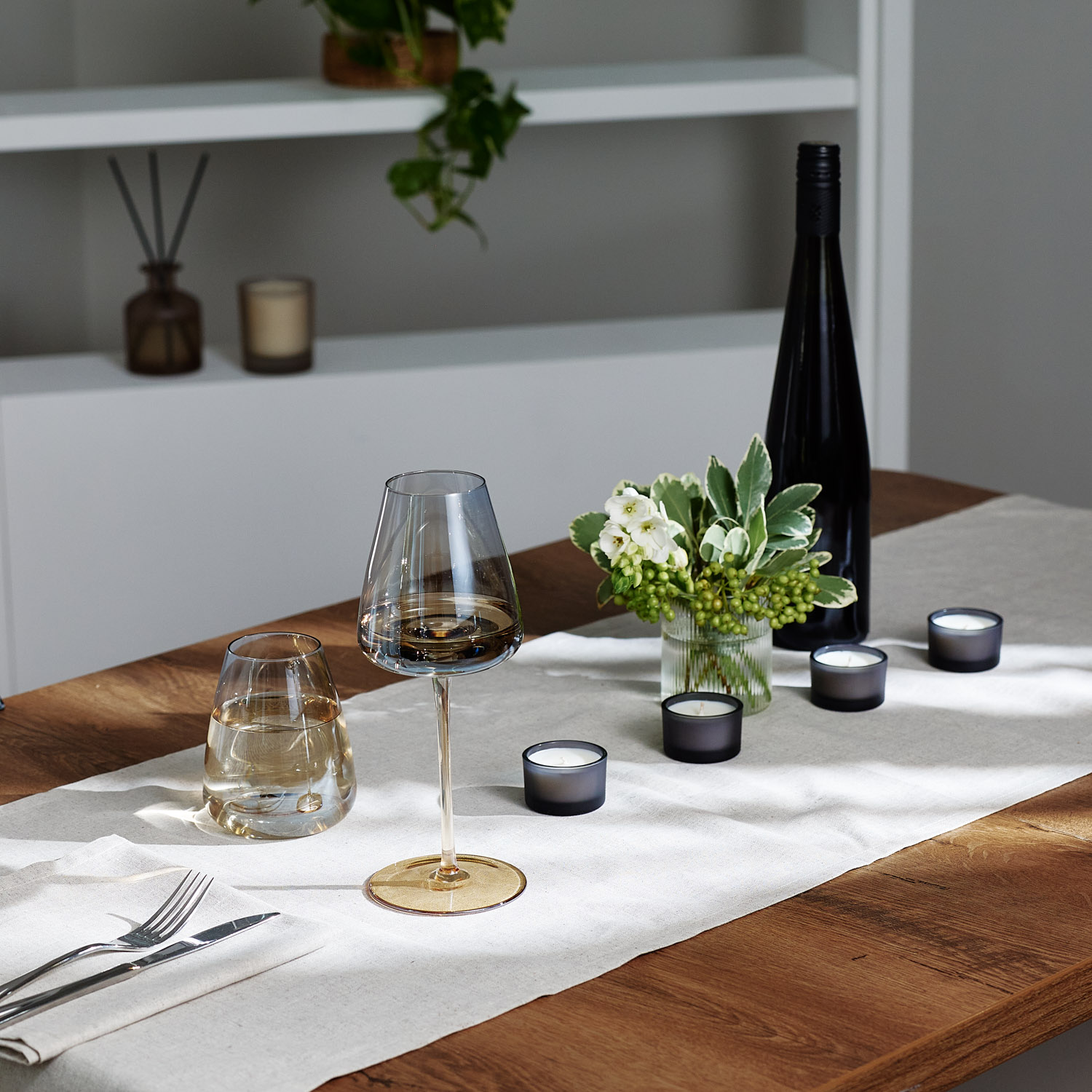 Бокал для вина Ницца (Nizza), градиент дымчато-золотой Бокал для вина Ницца (Nizza), градиент дымчато-золотой