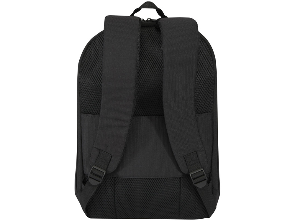 Рюкзак Luma для ноутбука с диагональю экрана 15 дюймов с защитой от кражи объемом 10 л из материала, переработанного по стандарту GRS - сплошной черный
