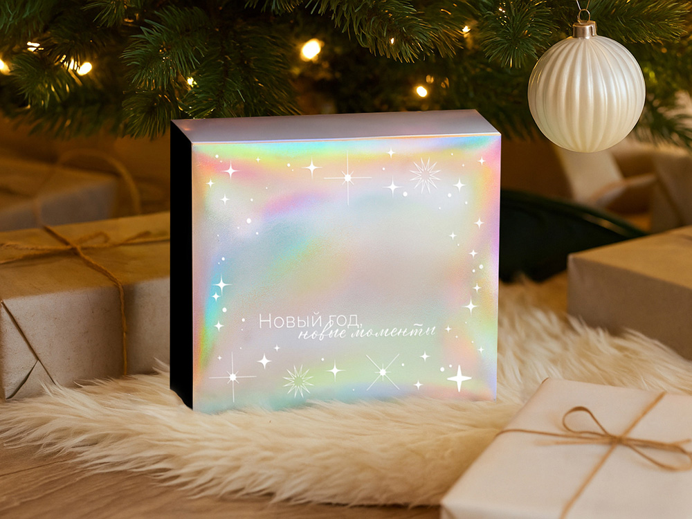 Подарочный набор c френчпрессом, кружками и чаем, белый