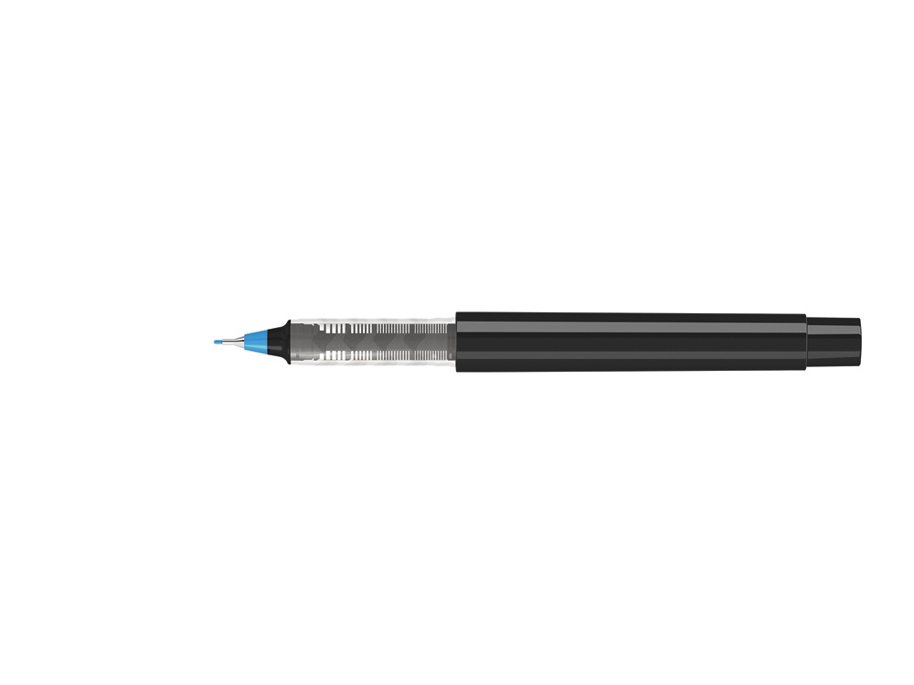 Капиллярная ручка в корпусе из переработанного материала rPET RECYCLED PET PEN PRO FL, черный с голубыми чернилами