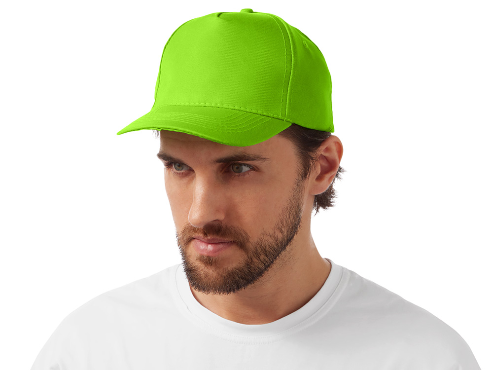 Бейсболка Poly 5-ти панельная 120 гр, зеленое яблоко