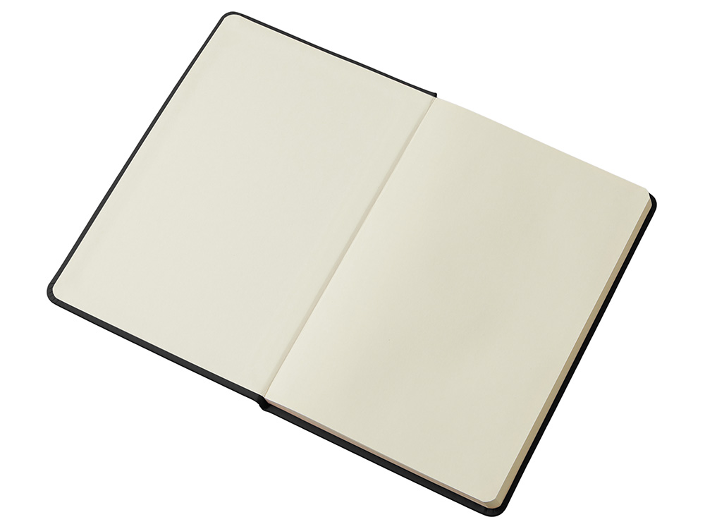 Блокнот в твердой обложке A5 Виспи в клетку, черный Блокнот в твердой обложке A5 Виспи в клетку, черный