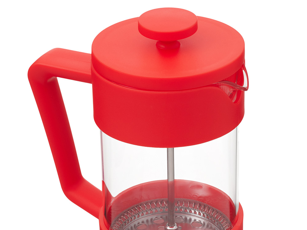 Пластиковый френч-пресс Intense, 600мл, красный