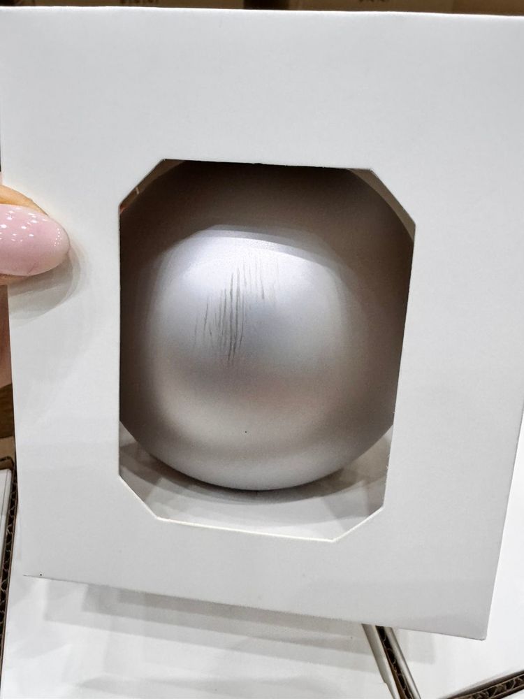 Оформительский шар Finery, 10 см, матовый серебристый Оформительский шар Finery, 10 см, матовый серебристый