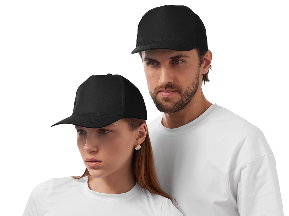 Бейсболка Poly 5-ти панельная 120 гр, черный