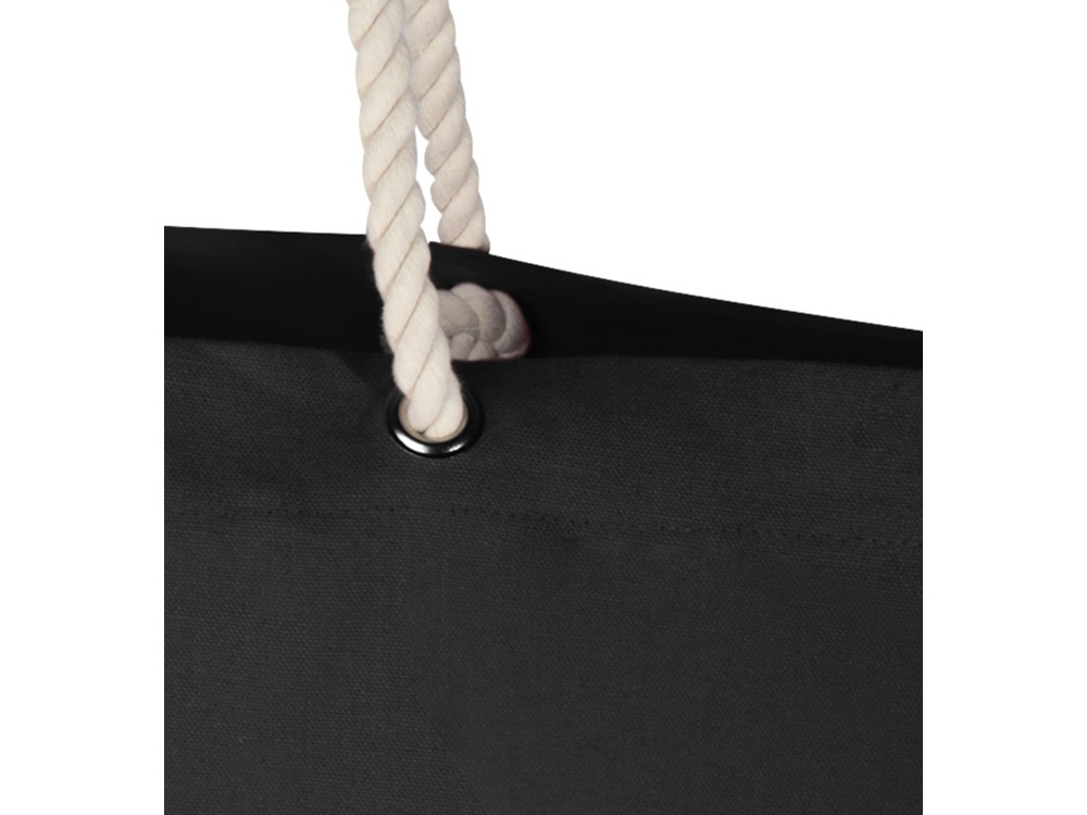 Florida пляжная эко-сумка из переработанного материала, сертифицированного по стандарту GRS, плотностью 270 г/м² 18L - сплошной черный / сплошной черный