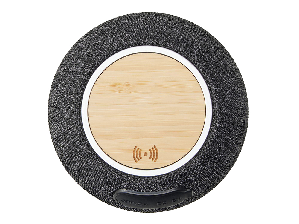 Портативная колонка с беспроводной зарядкой Ареа, 5 Вт Портативная колонка с беспроводной зарядкой Ареа, 5 Вт