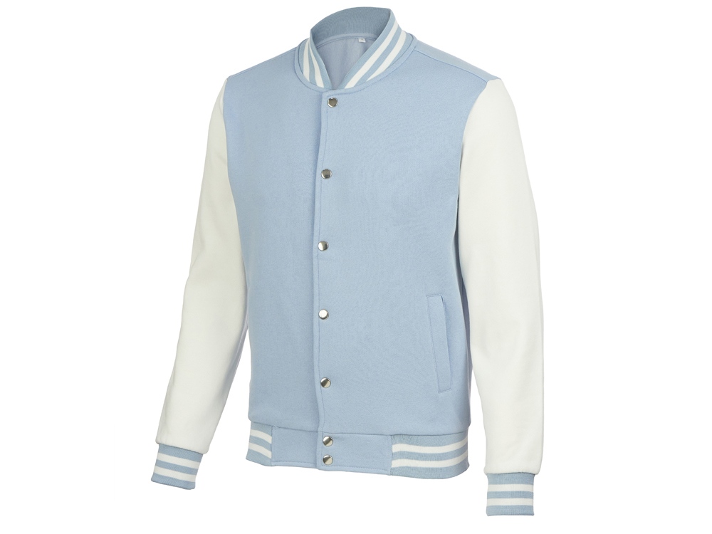 Бомбер Oxford, небесно-голубой/молочный, унисекс