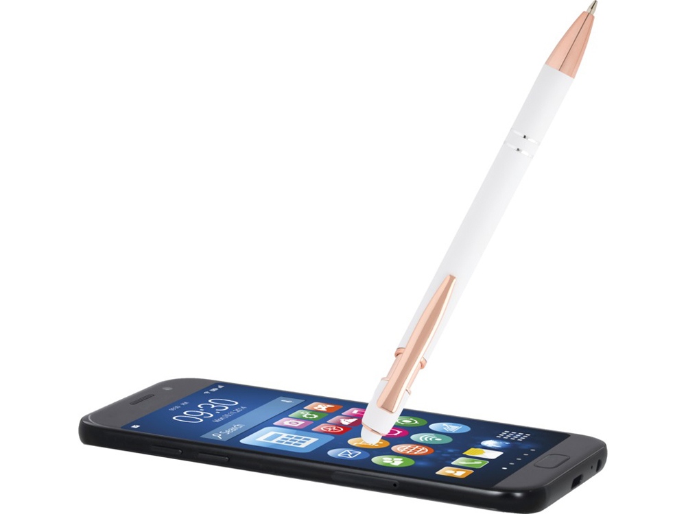 Nanna шариковая ручка с отделкой из розового золота - Белый (черные чернила)