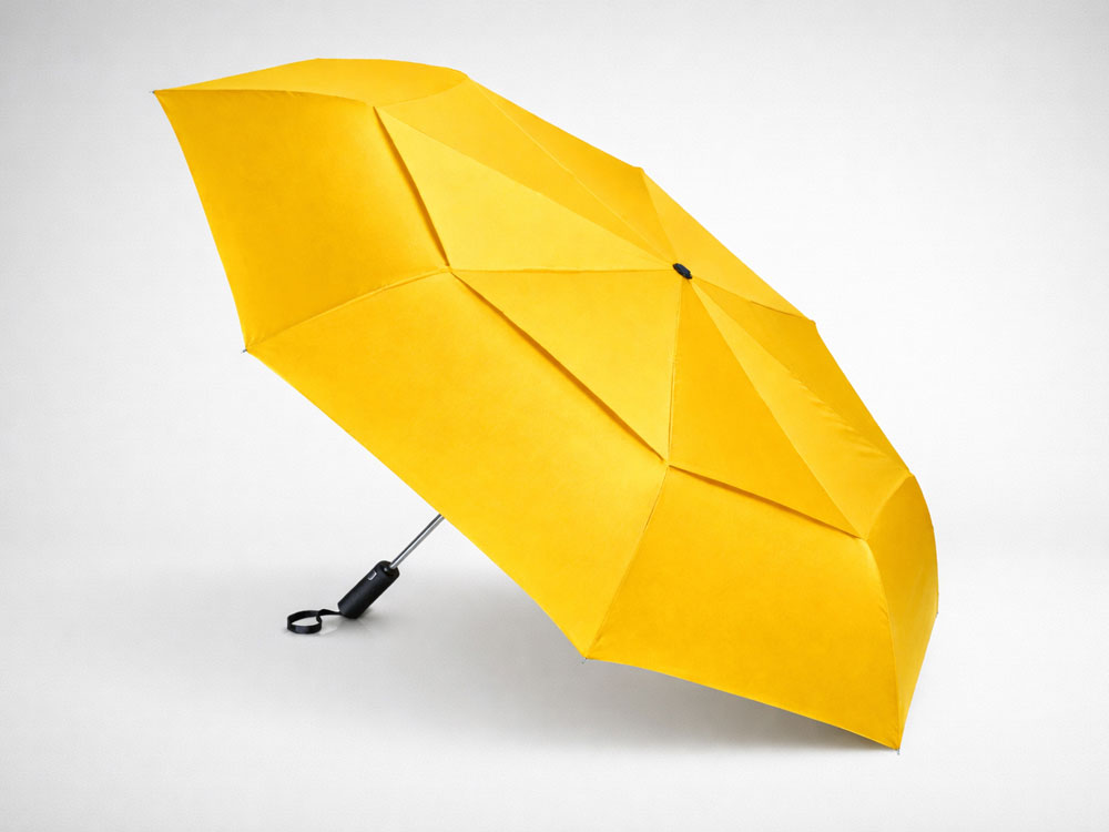 Зонт-автомат складной Кэнопи, желтый Зонт-автомат складной Кэнопи, желтый