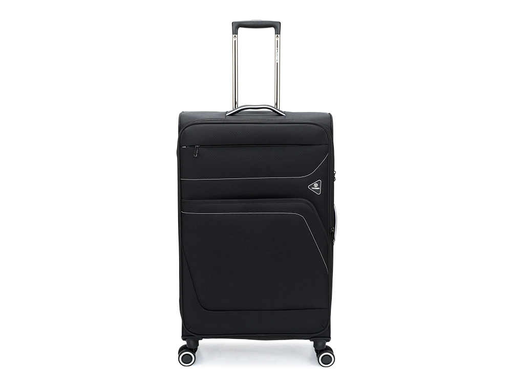 Чемодан TORBER НЕРО, чёрный, переработанный ПЭТ, 48 х 28 х 79 см, 90 л Чемодан TORBER НЕРО, чёрный, переработанный ПЭТ, 48 х 28 х 79 см, 90 л