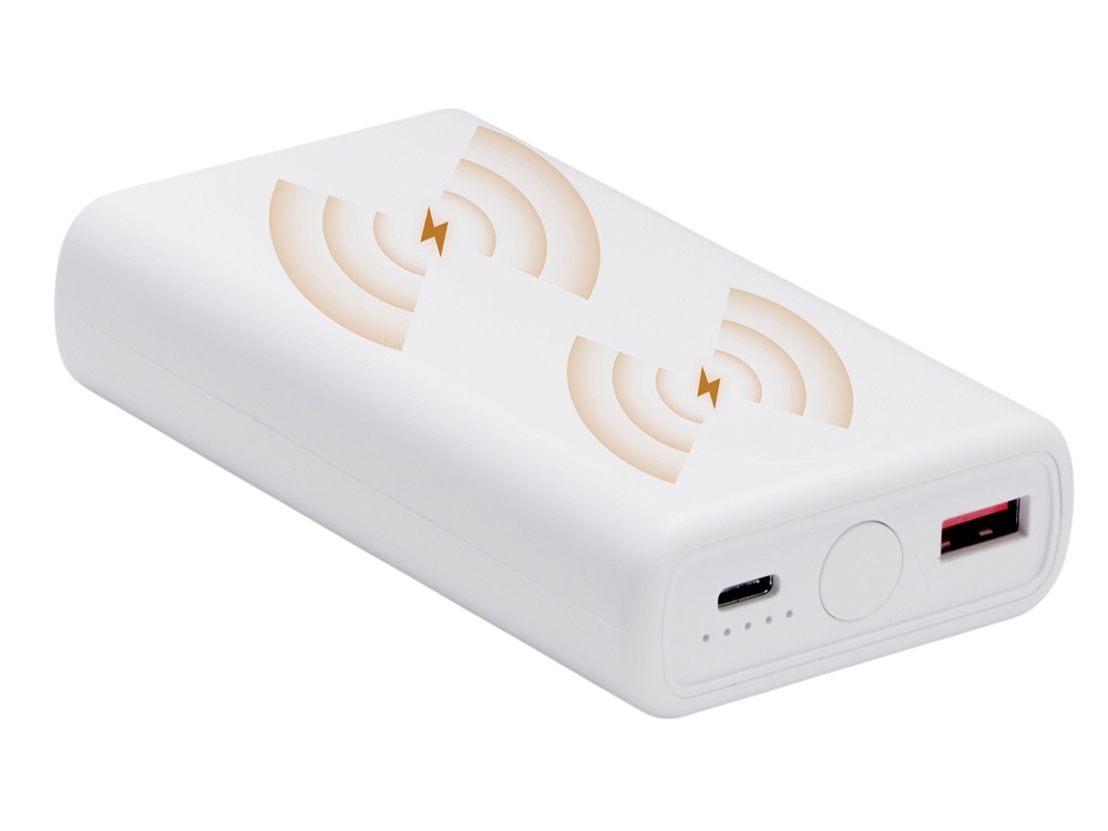 Внешний беспроводной аккумулятор 2-в-1 с функцией зарядки Apple Watch, QC/PD AtomIQ, 10000 мАч, белый