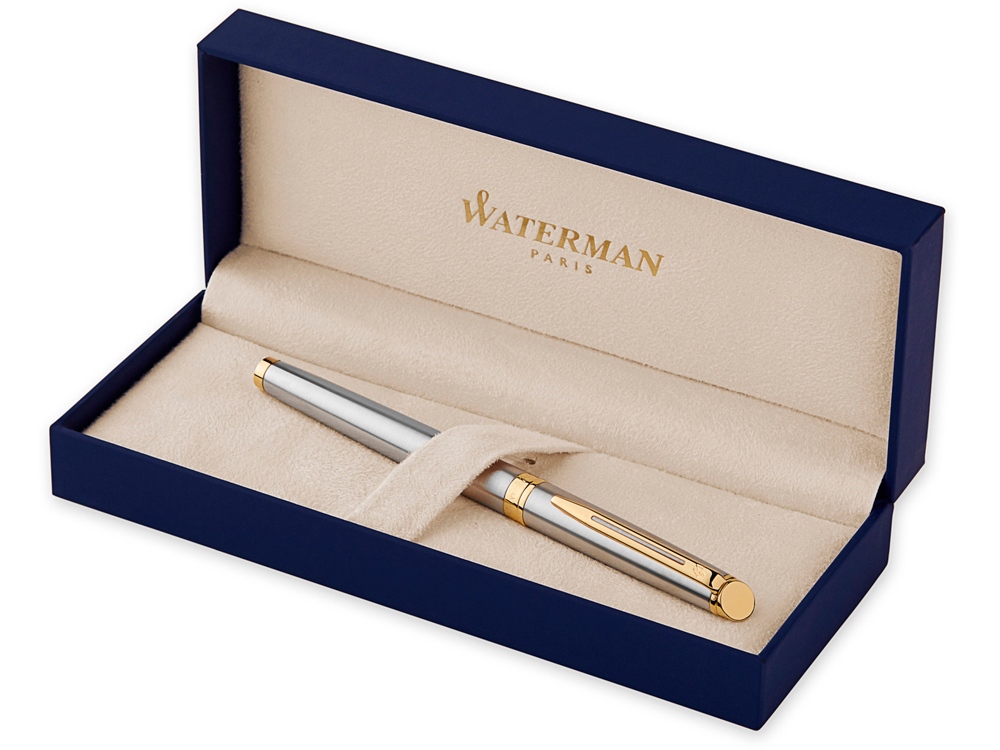 Ручка роллер Waterman Hemisphere Stainless Steel GT F, серебристый/золотистый