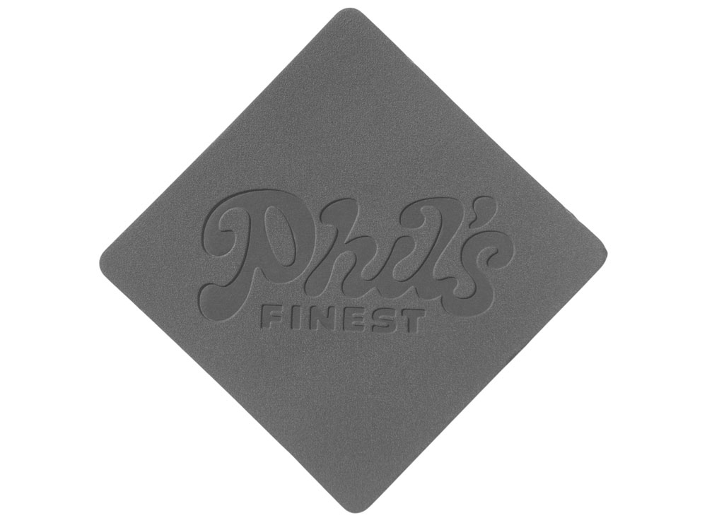 ПАТЧ РОМБ nubuk (серый) 7,6 х 7,6 см