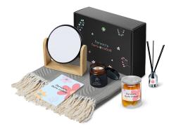 Подарочный набор Re:f. Shelter  с пледом, зеркалом, свечой и диффузором