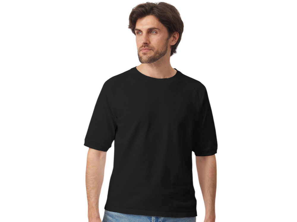 Свитшот с коротким рукавом реглан, черный