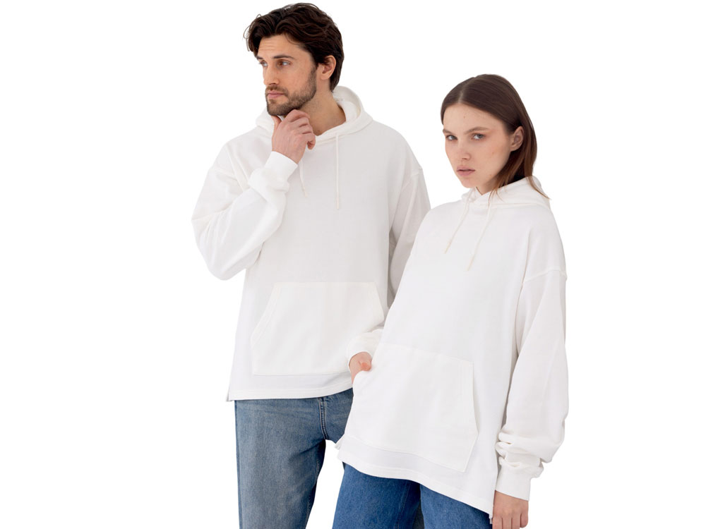 Худи оверсайз Alpha.01 унисекс, молочный