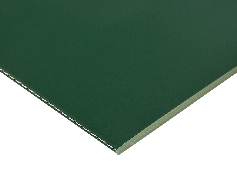 Бизнес-тетрадь А5 Pragmatic Contrast, 40 листов в клетку, темно-зеленый с салатовым срезом