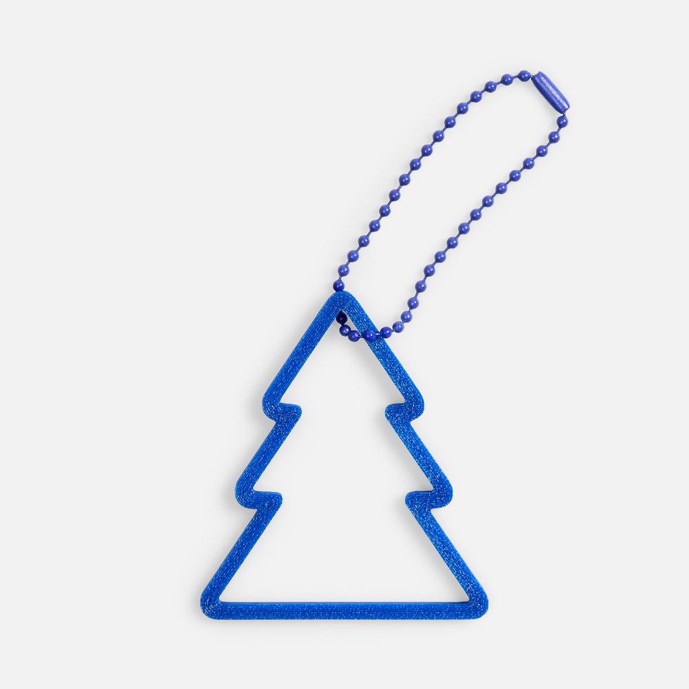 Подвеска «Елочка», 3D-печать, синяя