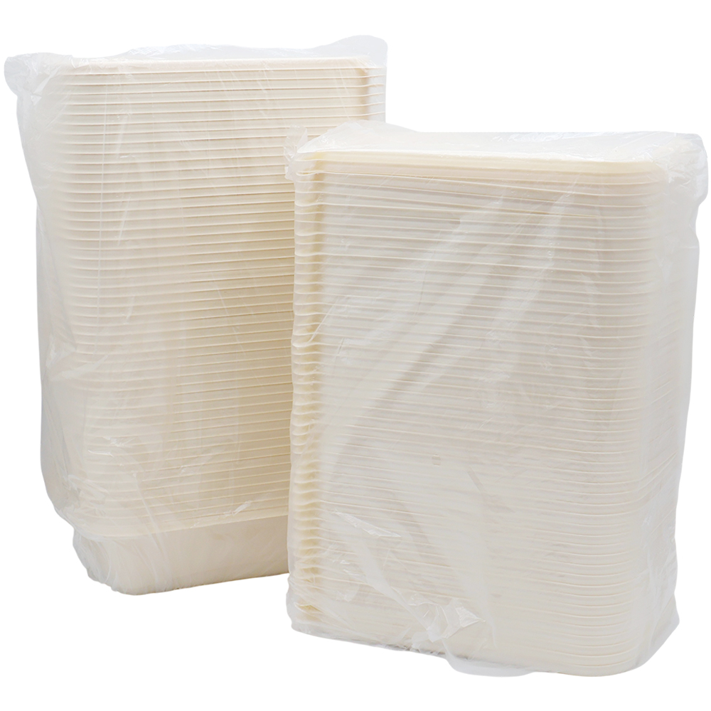 Набор контейнеров с крышкой из кукурузного крахмала, 1000 мл, 50 шт