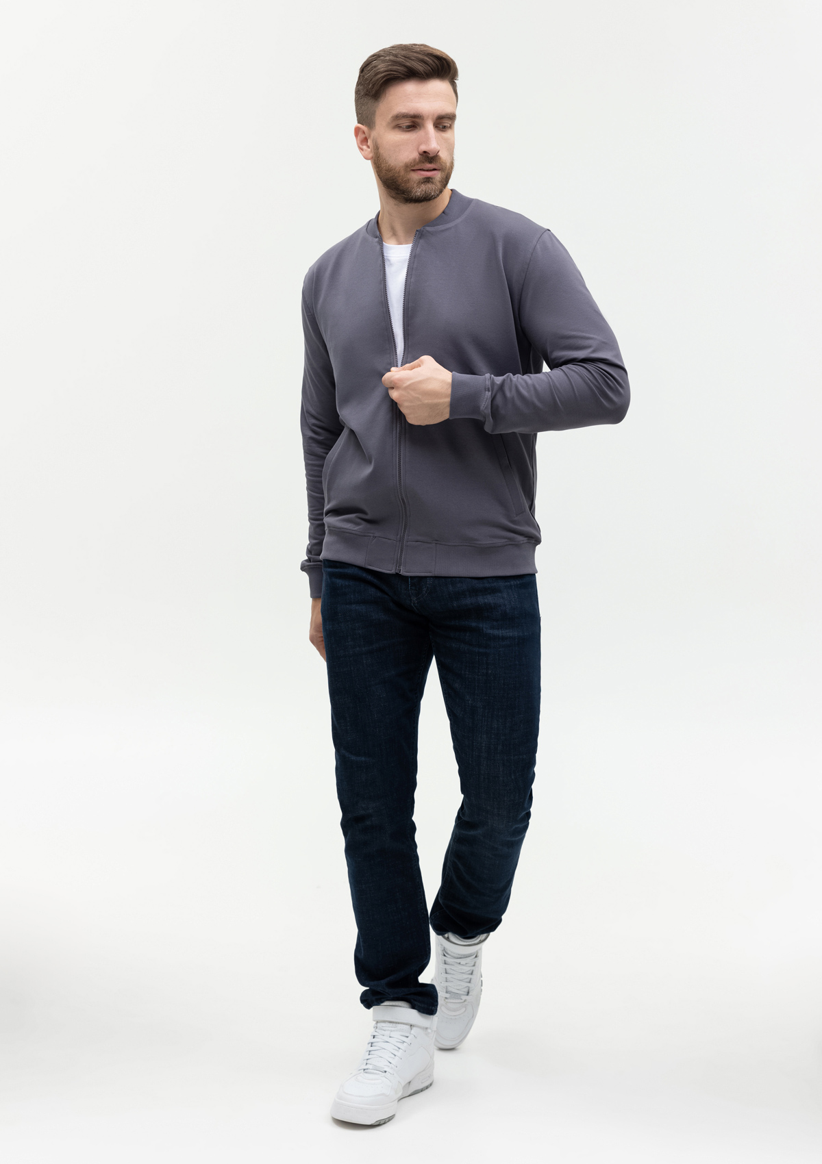 Толстовка унисекс STAN на молнии футер без начёса 245, 65N