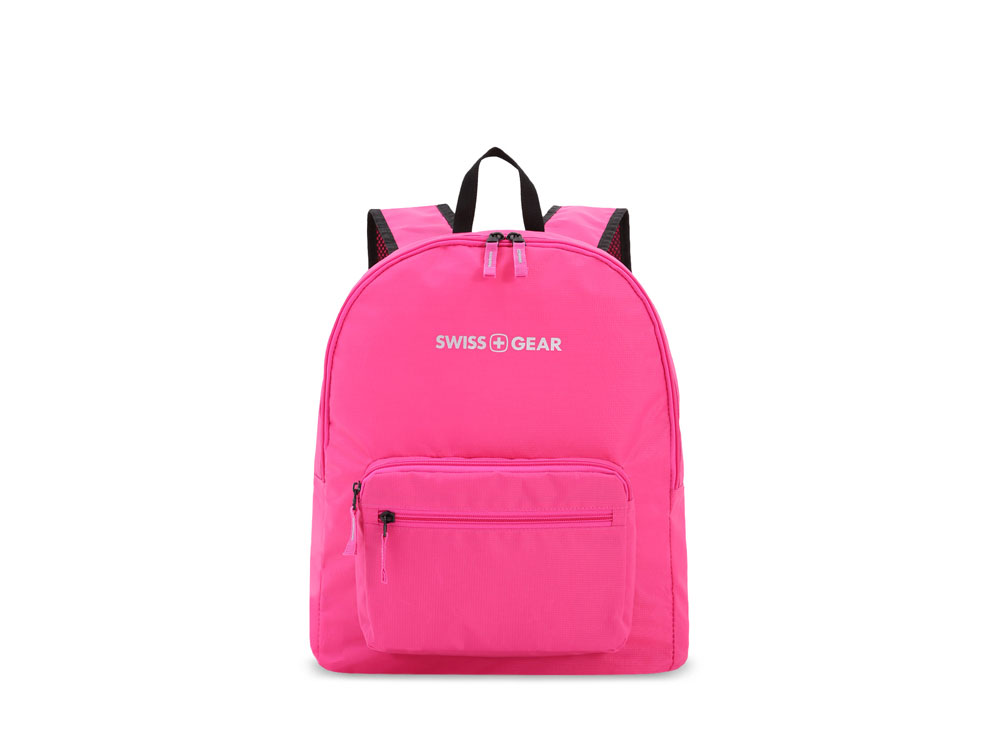 Рюкзак SWISSGEAR складной, полиэстер, 33,5х15,5x40 см, 21 л, розовый