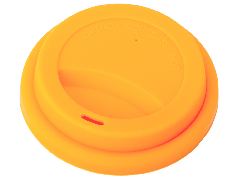 Стакан с силиконовой крышкой Café, оранжевый