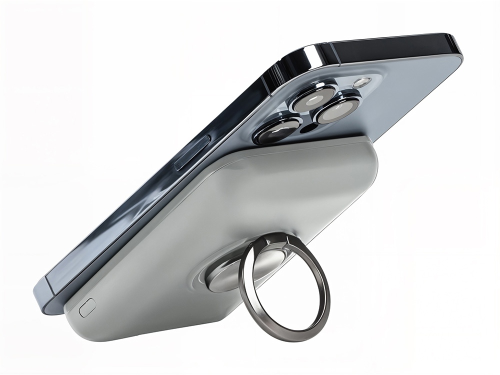 Магнитный беспроводной внешний аккумулятор MagnetIQ, 5000 mah, 10 W, серый Cool gray 7C