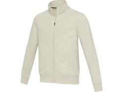 Galena унисекс-свитер с полноразмерной молнией из переработанных материалов Aware™ - Бежевый Galena унисекс-свитер с полноразмерной молнией из переработанных материалов Aware™ - Бежевый