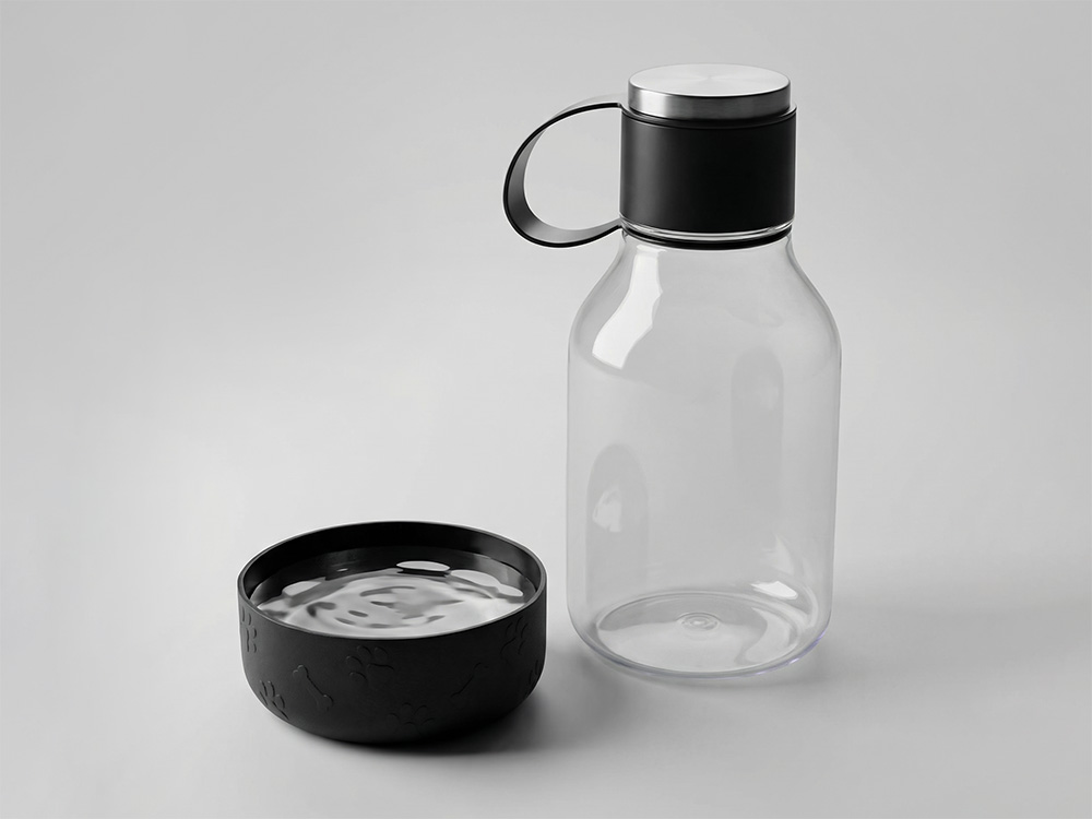 Бутылка для воды DOG BOWL, 1500 мл, черный