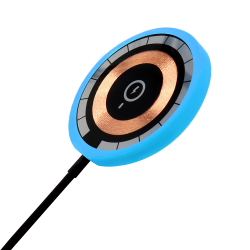 Беспроводное магнитное зарядное устройство Aphia 15W To Go, черный/голубой Беспроводное магнитное зарядное устройство Aphia 15W To Go, черный/голубой