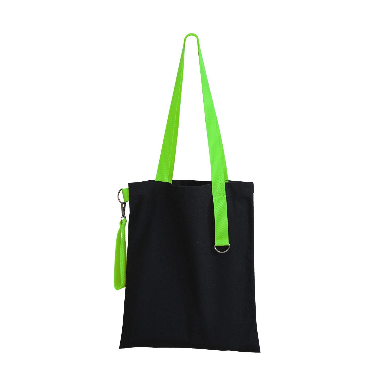 Шоппер Superbag black (чёрный с салатовым)