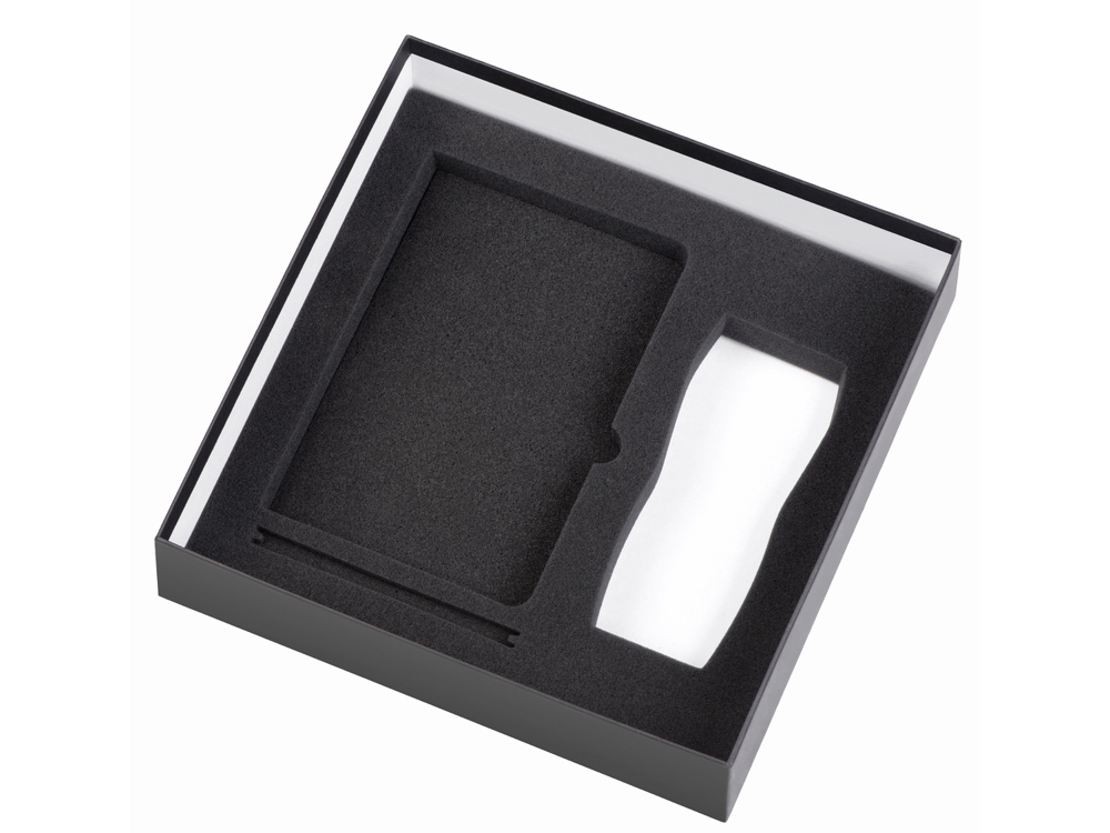 Подарочный набор с блокнотом С2, металлической ручкой и термокружкой, фиолетовый