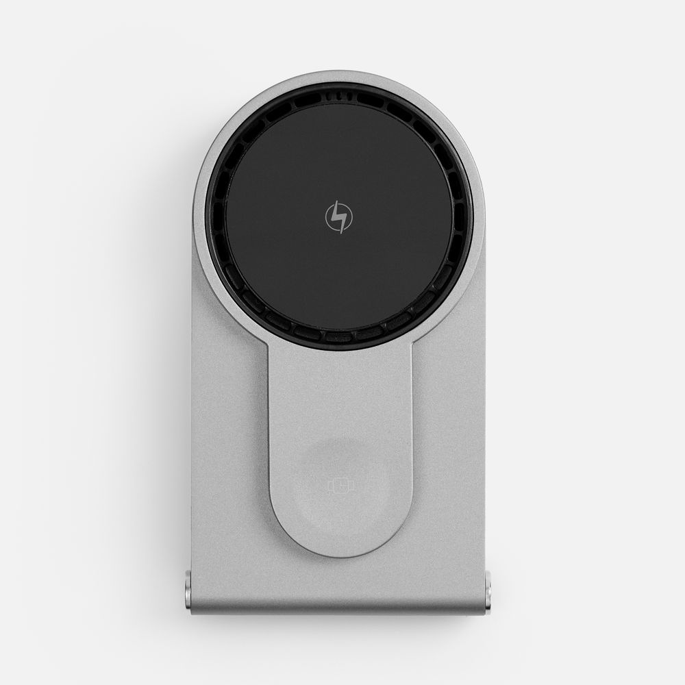 Складная станция беспроводной зарядки transForm, серый металлик