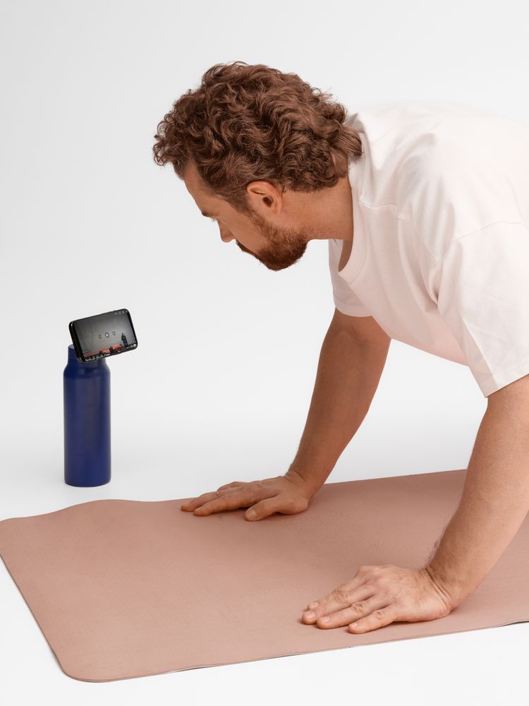 Термобутылка Magnus с магнитным держателем для телефона, синяя