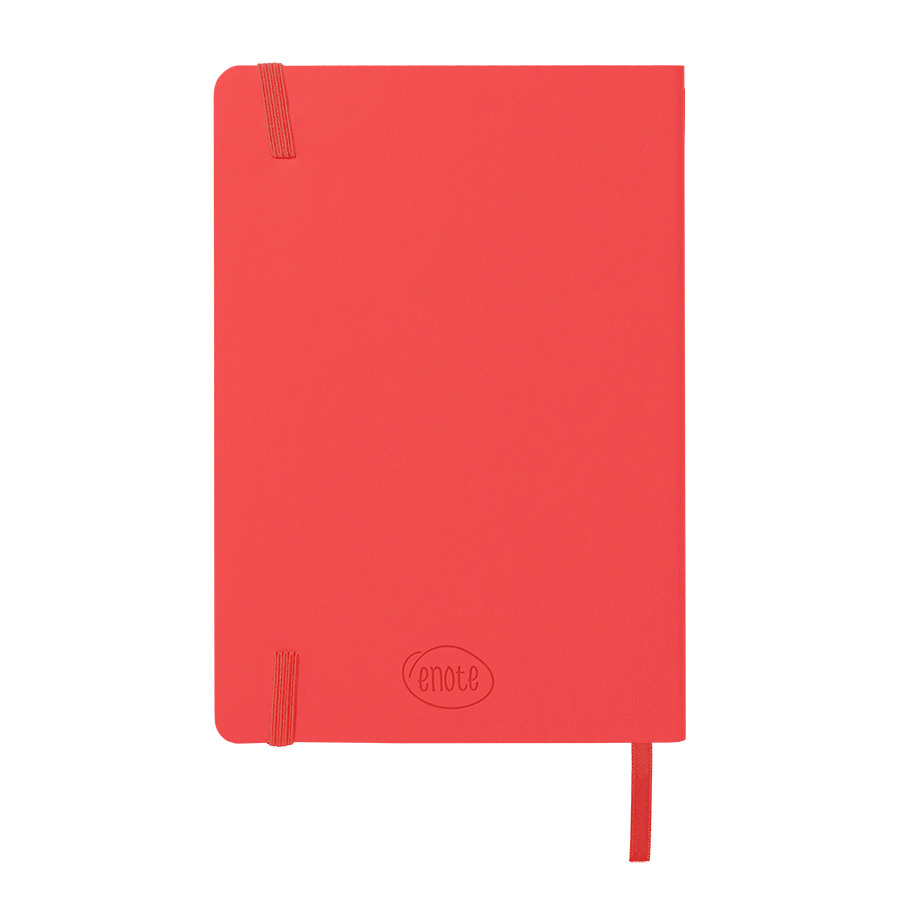 Бизнес-блокнот "RILY", формат А5,  красный, блок в точку