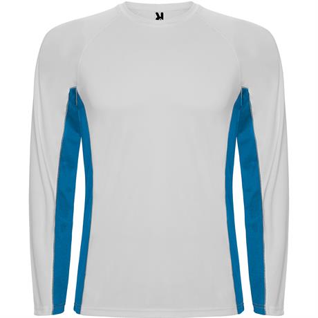 Спортивная футболка SHANGHAI L/S мужская, БЕЛЫЙ/КОРОЛЕВСКИЙ СИНИЙ M