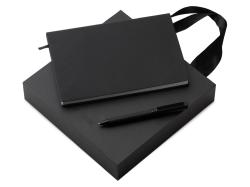 Набор блокнот в гибкой обложке А5 и металлическая шариковая ручка Nabokov, черный Набор блокнот в гибкой обложке А5 и металлическая шариковая ручка Nabokov, черный