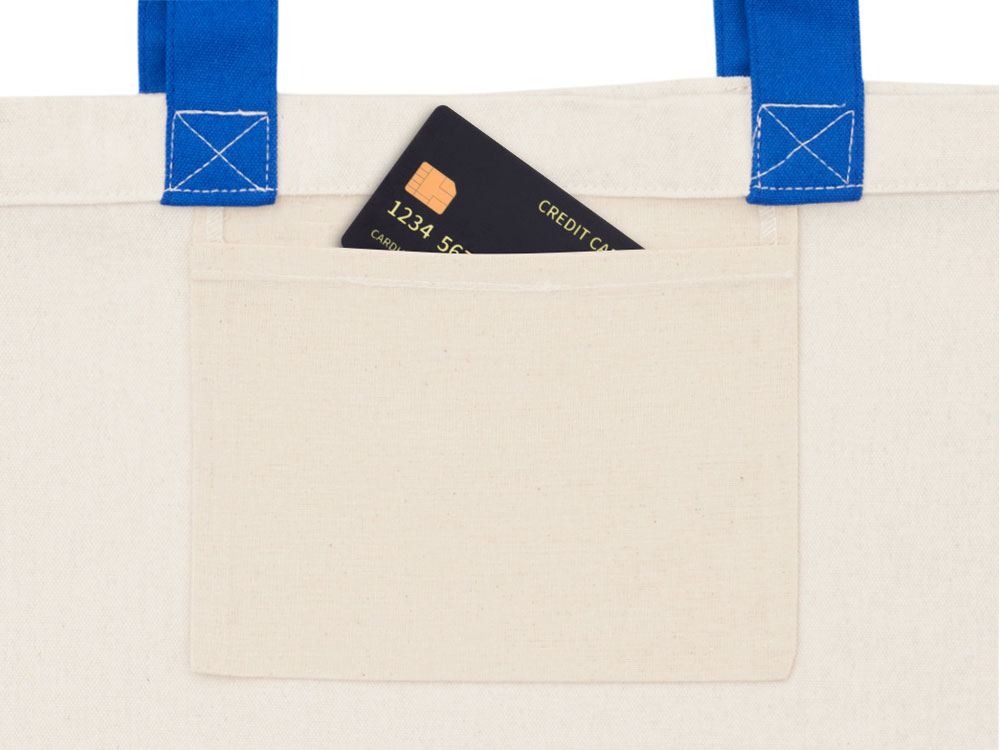 Сумка для шоппинга Cotton из переработанного хлопка 280 г, синий Сумка для шоппинга Cotton из переработанного хлопка 280 г, синий