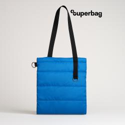 Шоппер Superbag Bubble, с кнопкой (голубой с черным)