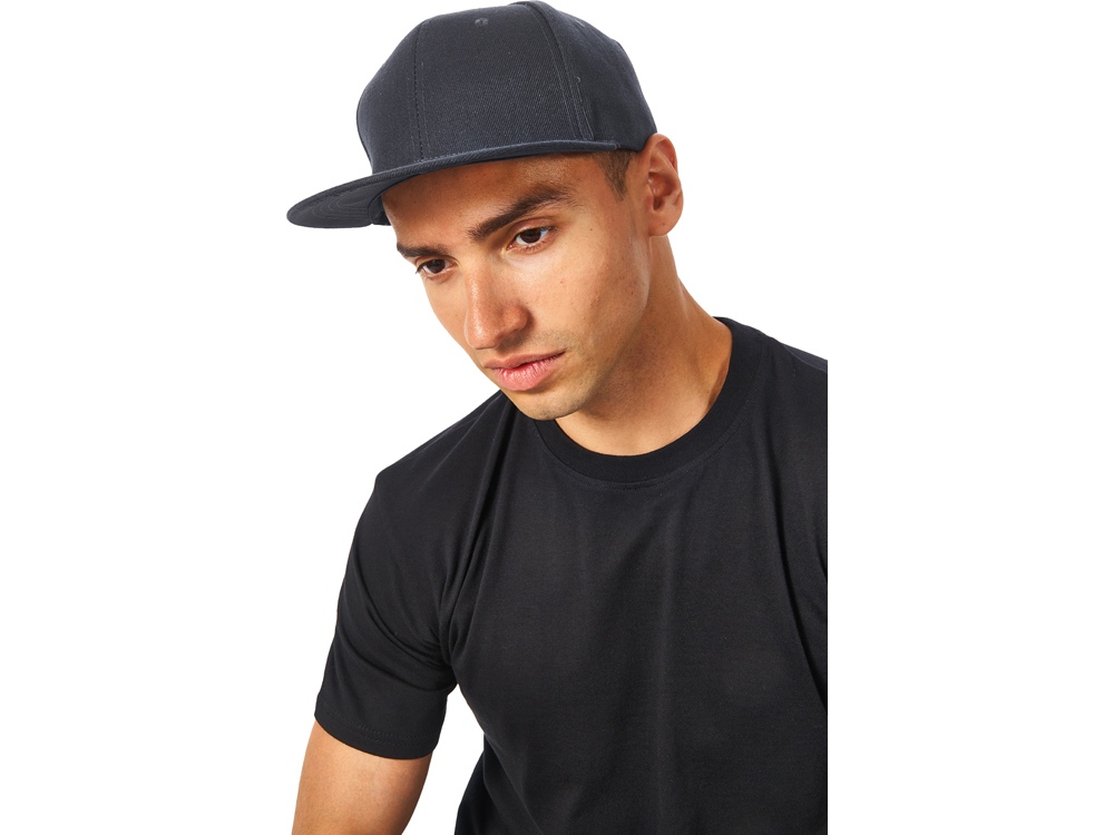 Бейсболка с прямым козырьком, темно-серый