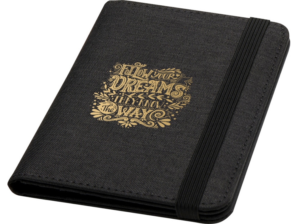 Ross Держатель паспорта с RFID-защитой из переработанного PET-пластика, сертифицированного согласно GRS - угольный Ross Держатель паспорта с RFID-защитой из переработанного PET-пластика, сертифицированного согласно GRS - угольный