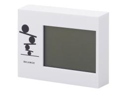 Настольные электронные мультифункциональные часы Rotatio с подсветкой, белый (уф печать)