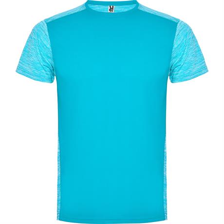 Спортивная футболка ZOLDER мужская, БИРЮЗОВЫЙ/ПЁСТРЫЙ БИРЮЗОВЫЙ S