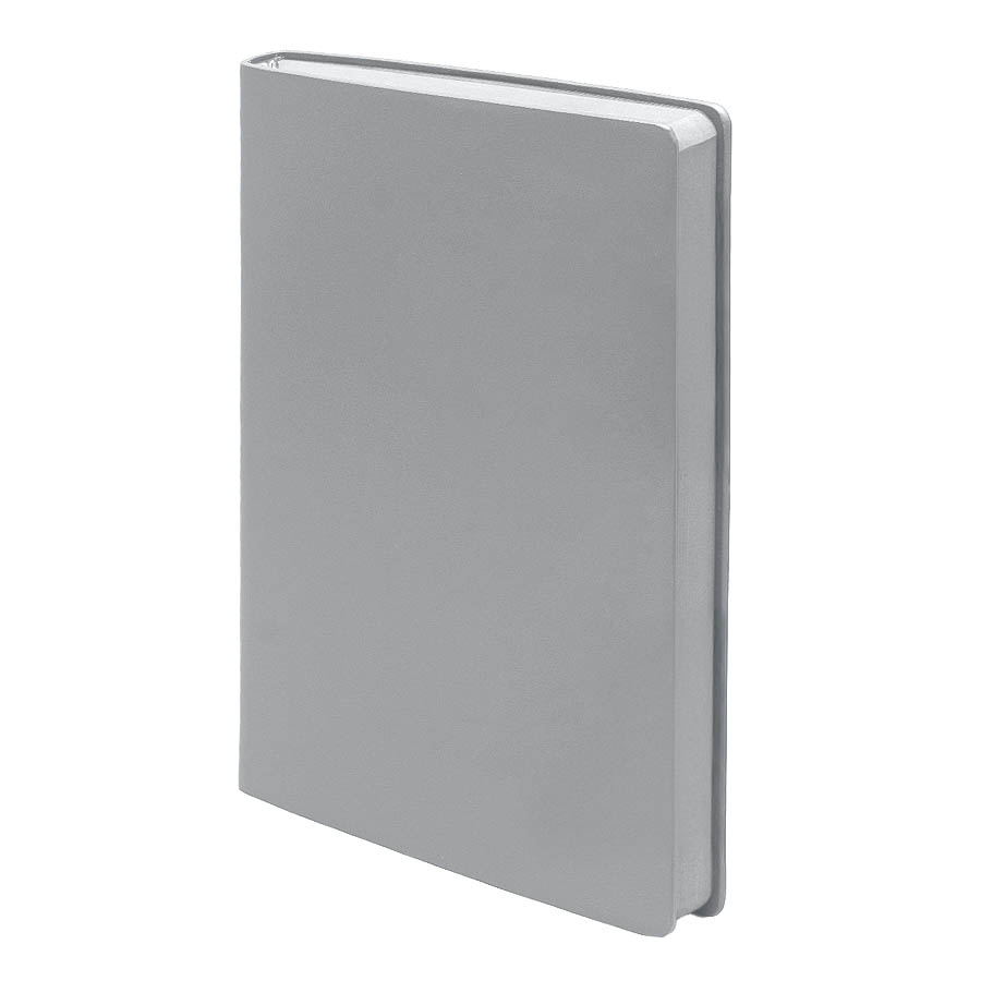 Бизнес-блокнот LADY, формат А5, серый, блок в клетку