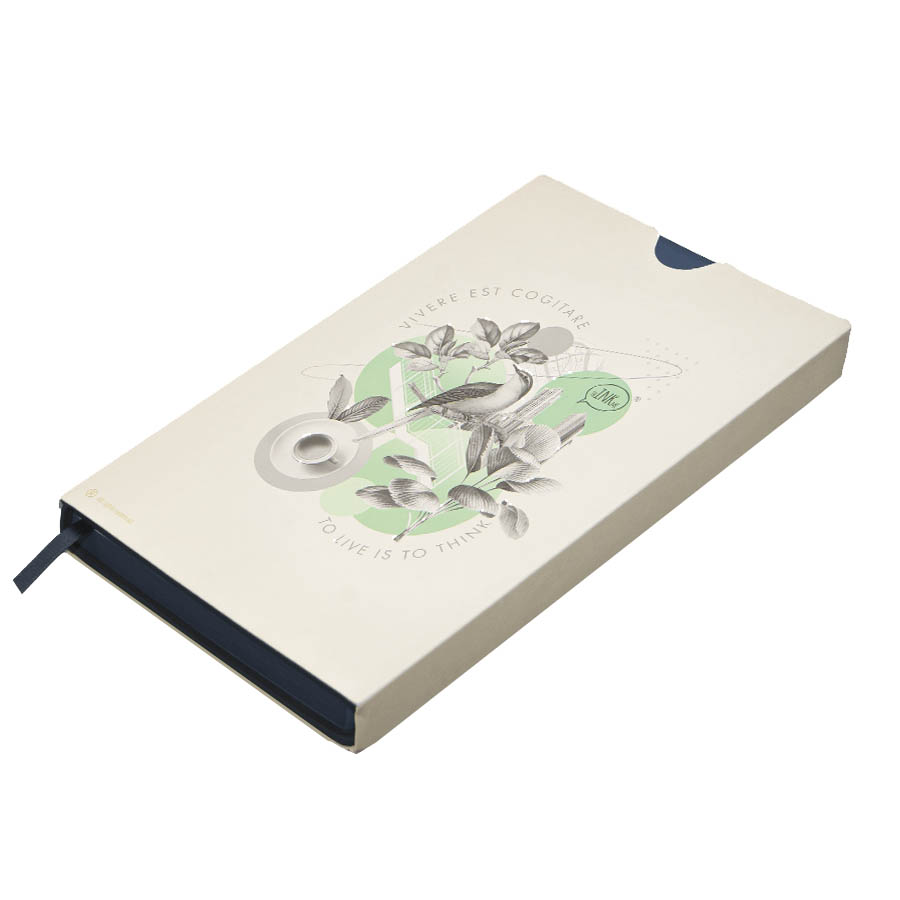 Бизнес-блокнот LADY, формат А5, темно-синий, блок в клетку